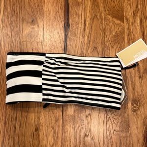 Michael kors swim bandeau black/ white size M new with tag